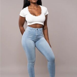 FITJEAN Womens 360 V2 High Waisted - Vintage Blue - Medium